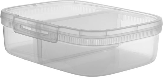 Recipient alimente dreptunghiular cu separator 3.3l Snap Box transparent