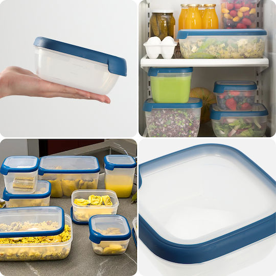 Square Food Container 0.75l Grand Chef Eco 15x15x6.5cm