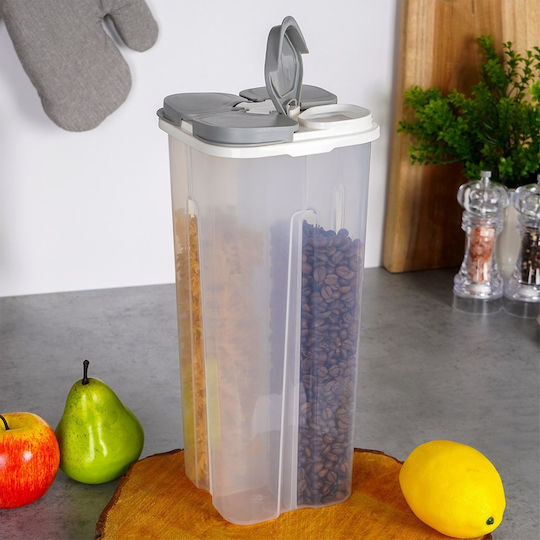 Excellent Houseware Δοχείο Φαγητού Πλαστικό Διάφανο με Χωρίσματα 3lt