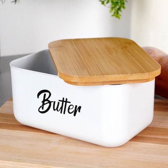 Vilde Bamboo Lunch Box White 15x10cm