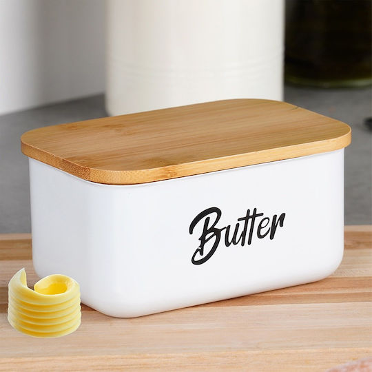Vilde Bamboo Lunch Box White 15x10cm