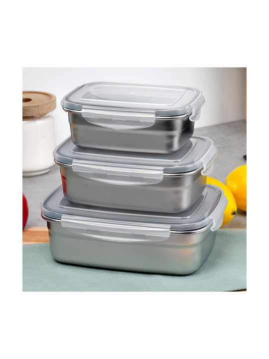 Excellent Houseware Δοχείο Φαγητού Inox Γκρι 500ml
