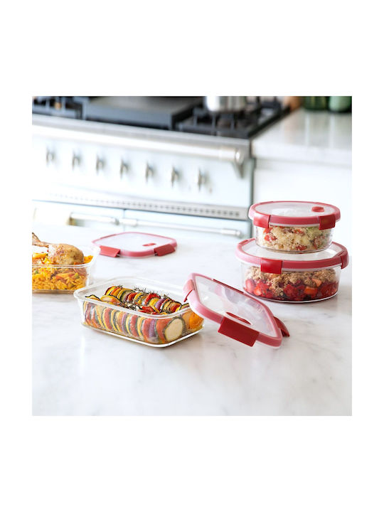 Curver Glass Lunch Box Smart Red 900ml