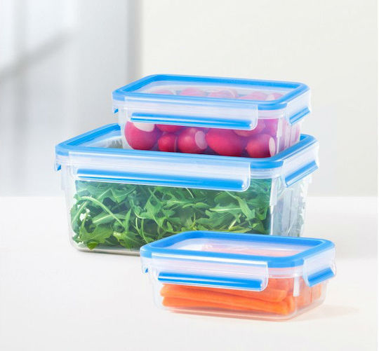 Tefal Microwave Plastic Lunch Box Clip & Close Blue 3700ml