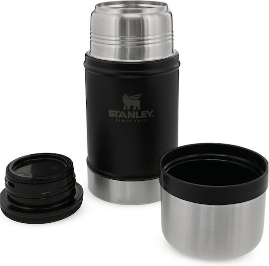 Stanley Legendary Classic Cutie pentru Mâncare Termos Inox Matt Black Pebble 700ml 1buc
