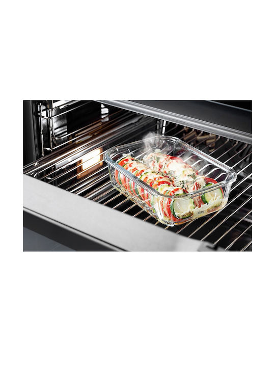 Gefu Microwave Glass Lunch Box Milo Silver 600ml