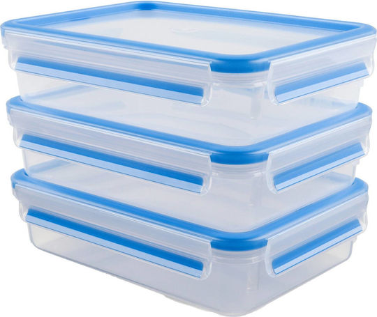 Emsa Set Cutii De Prânz Din Plastic Transparente 22.5cm 3 Bucăți