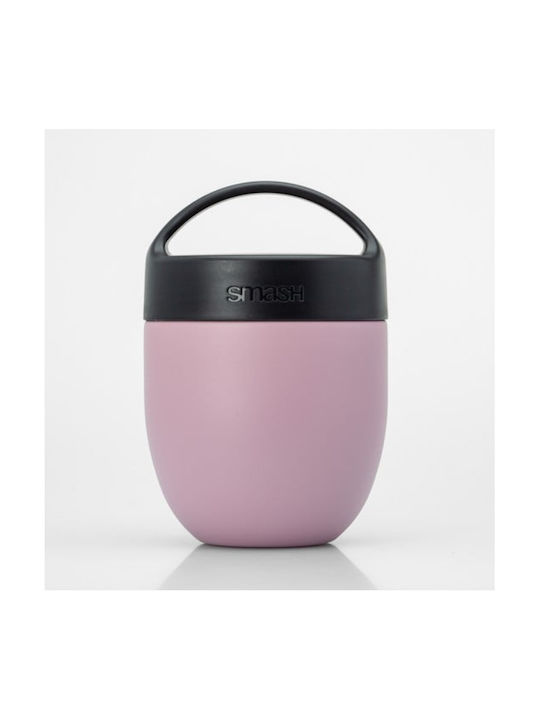Smash Δοχείο Φαγητού Inox Ροζ 500ml