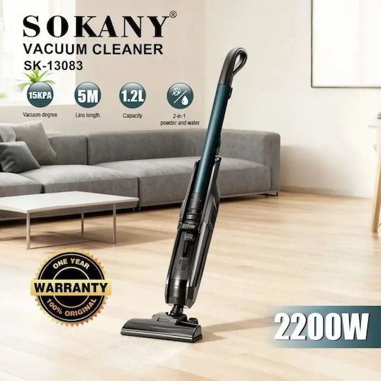 Sokany SK-13083 Επαναφορτιζόμενη Σκούπα 2 σε 1 Stick & Χειρός