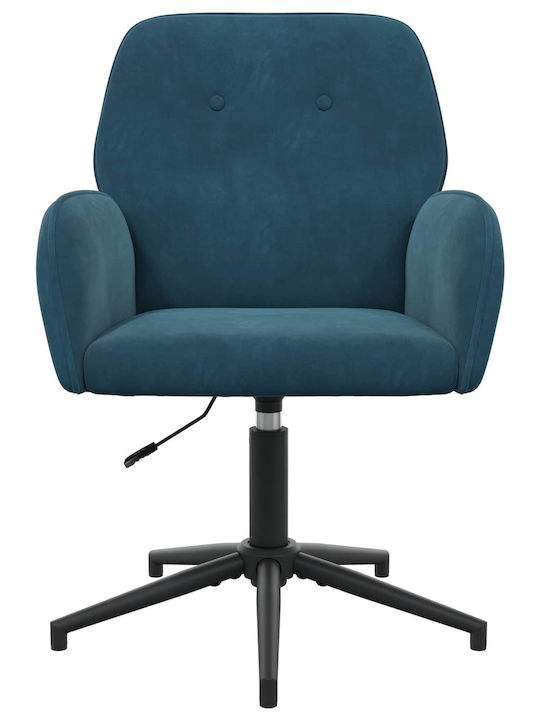 Swivel Visitor Chair with Arms in Blue Colour 54x55x90cm
