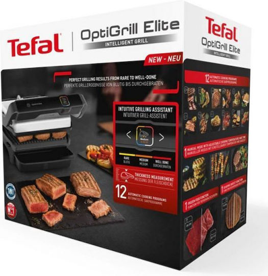 Tefal OptiGrill Elite Τοστιέρα Γκριλιέρα με Αποσπώμενες Πλάκες 2000W Inox