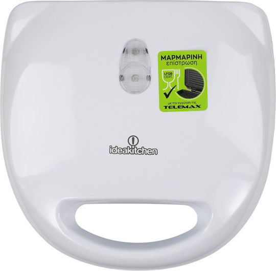 Telemax Ideakitchen Сандвич тостер за 2 Сандвичи 750W Бял