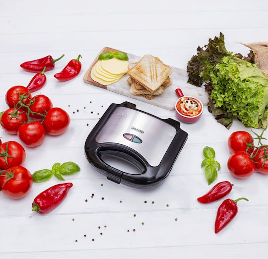 Mesko Sandwichmaker für 2 Sandwiches 850W Schwarz