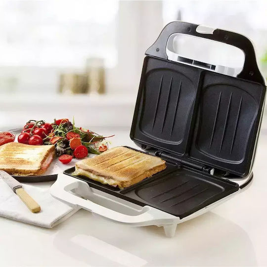 Domo DO9056C Sandwich Maker pentru for 2 Sandwiches Sandvișuri 900W Albă