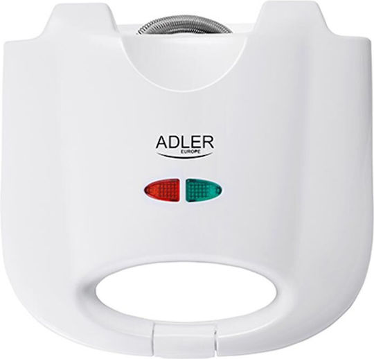 Adler Τοστιέρα για 2 Τοστ 700W Λευκή