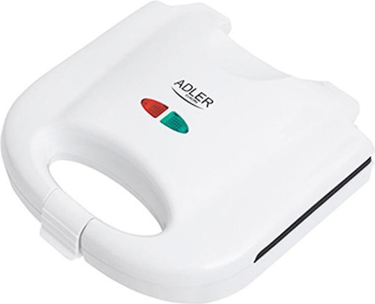 Adler Τοστιέρα για 2 Τοστ 700W Λευκή