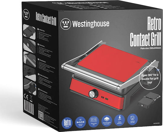 Westinghouse Sandwich Maker Grill 2200W Roșie