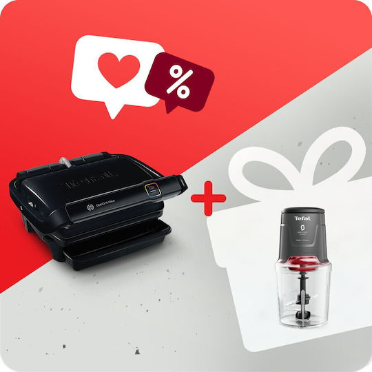 Tefal Optigrill Elite GC7508 Sandwich Maker Grill with Removable Plates 2000W Black