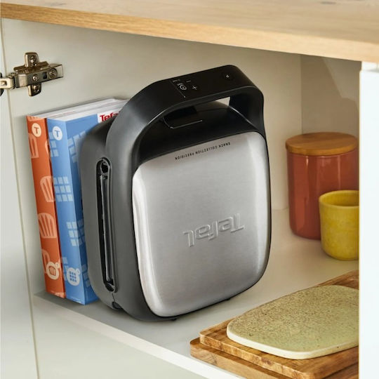Tefal Snack Collection Tostieră cu Plăci Detașabile Antiaderente pentru 2 Sandvișuri 700W Neagră