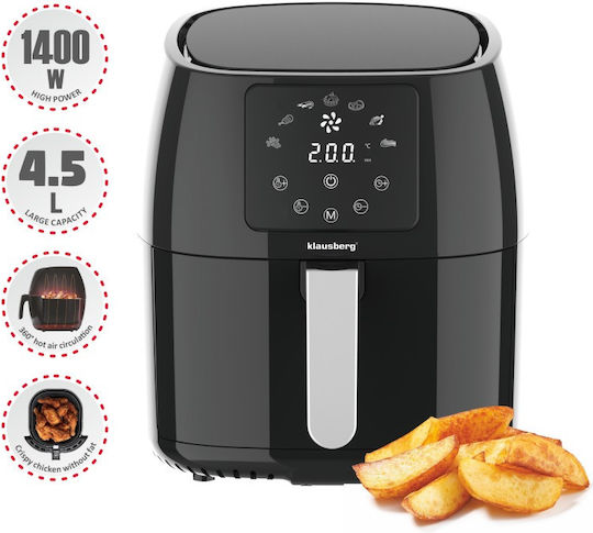 Klausberg Air Fryer 4.5lt Μαύρο KB-7551