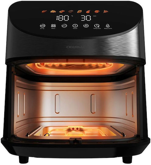 Deerma Air Fryer με Διπλό Αποσπώμενο Κάδο 8lt Μαύρο DEM-KZ150W