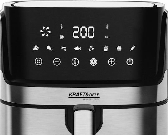 Kraft & Dele Еър Фрайър 8лт Черен KD4101