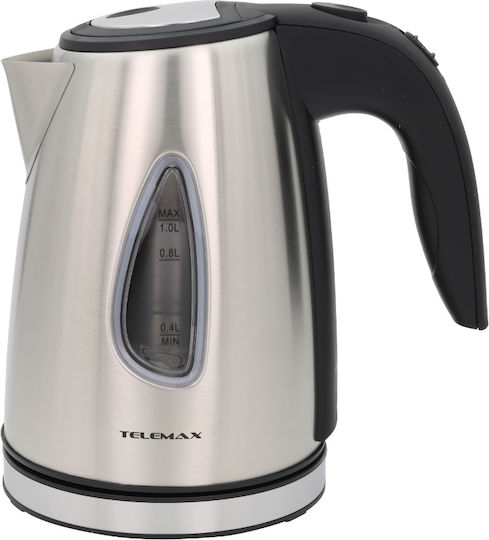 Telemax Kettle 1L 1500W Silver