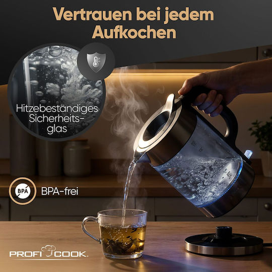 Profi Cook PC-WKS 1322 G Kettle 1.7lt 2200W Black