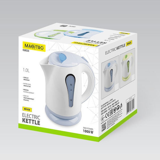 Maestro MR028 Kettle 1lt 1000W Blue