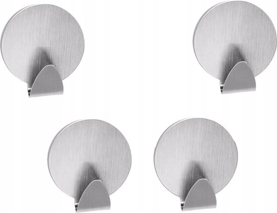 Verk Group Άγκιστρο Μπάνιου Μονό με Βίδες ​4x3.5cm Inox Γκρι