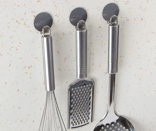 Verk Group Άγκιστρο Μπάνιου Μονό με Βίδες ​4x3.5cm Inox Γκρι
