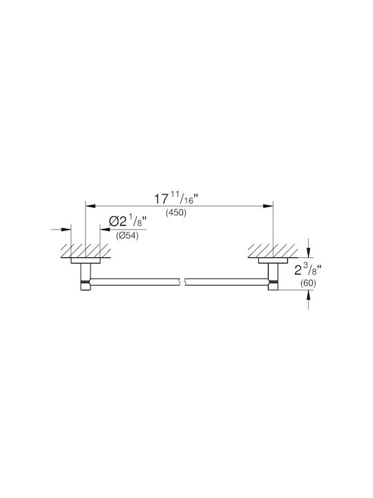 Grohe Kapitan Wandmontierter Badezimmerhaken Mit Schrauben Silber