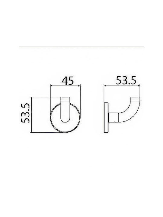 Imex Άγκιστρο Μπάνιου Μονό με Βίδες ​5.35x4.5cm Ροζ