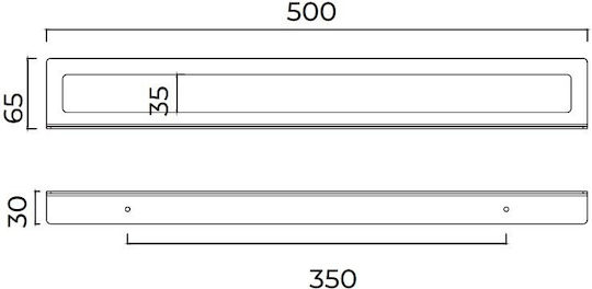 Imex Ράγα Μπάνιου Μονή Επιτοίχια με Βίδες 50x6.5cm Ροζ Imex Ράγα Μπάνιου Μονή Επιτοίχια με Βίδες 50x6.5cm Ροζ