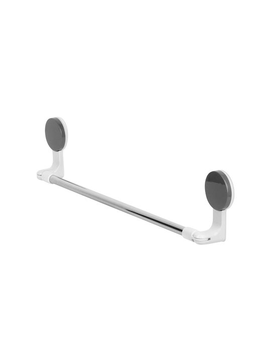 Bathroom Hanger Stainless Steel ABS 2 Suction Cups 58.5x5.4x11.8cm White Inox Mrshome Df-0083000