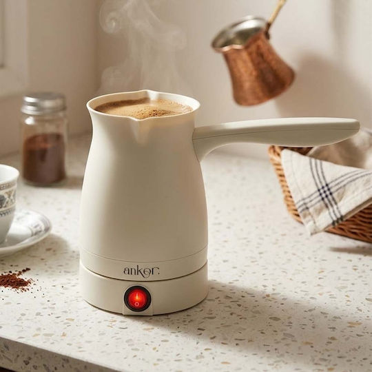 Ankor Ηλεκτρικό Μπρίκι 1000W με Χωρητικότητα 400ml Μπεζ