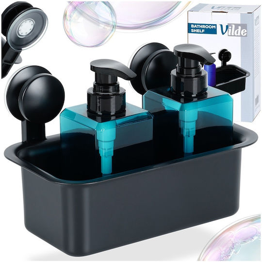 Orion Wall Mounted Bathroom Shelf Glass 23.5x13.8x16cm Black Orion Wall Mounted Bathroom Shelf Glass 23.5x13.8x16cm Black