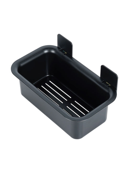 Orion An der Wand montiert Badezimmerregal Kunststoff 23.5x13.5x11.5cm Schwarz