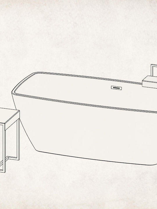 Deante Floor Bathroom Shelf Metallic