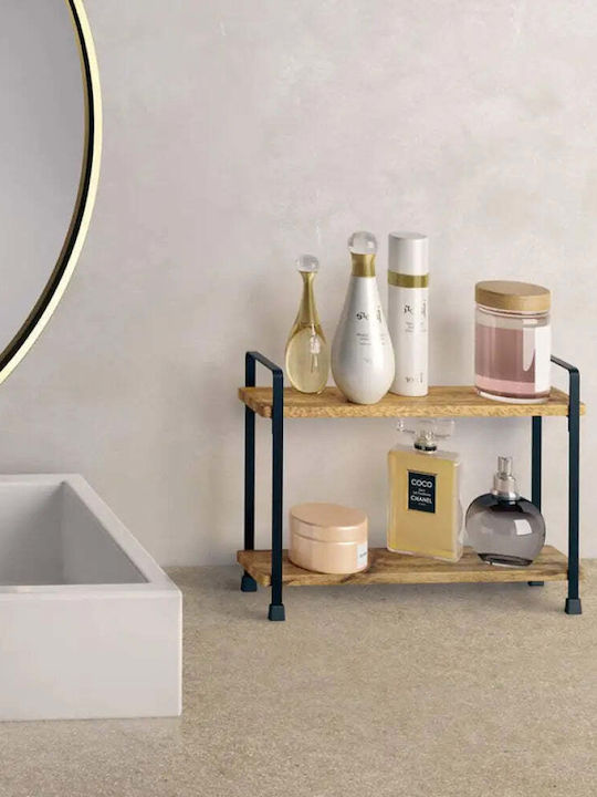 Metaltex Floor Bathroom Shelf Wooden
