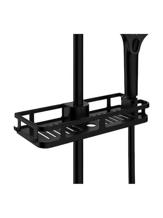 Wenko Wall Mounted Bathroom Shelf Plastic 28.5x4x11.5cm Black