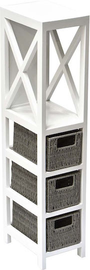 MRShome Επιδαπέδια Ραφιέρα Μπάνιου Ξύλινη 17x24x82cm Γκρι MRShome Επιδαπέδια Ραφιέρα Μπάνιου Ξύλινη 17x24x82cm Γκρι