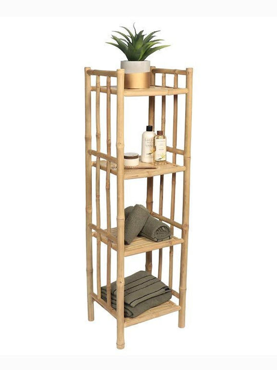 Atmosphera Επιδαπέδια Ραφιέρα Μπάνιου Bamboo 67x33x118cm