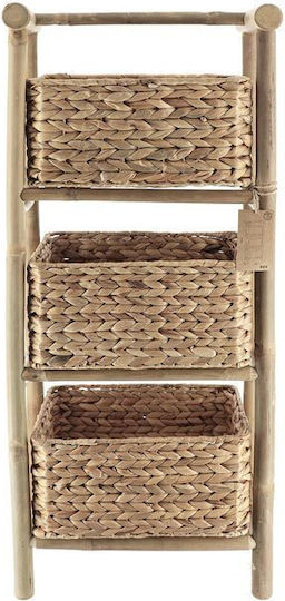 Rafturi de baie Raft de baie Bambus cu 3 rafturi 39x23x91cm