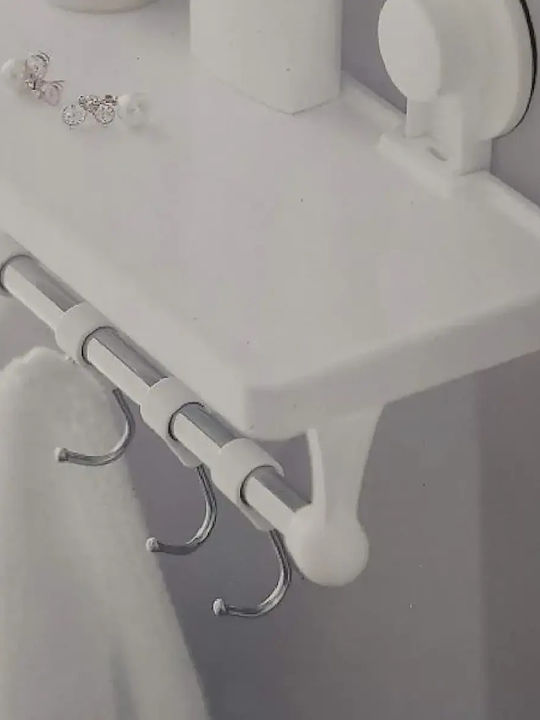 Bathlux 30136 Wall Mounted Bathroom Shelf Plastic 32x11.7x13.9cm White