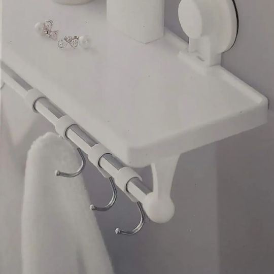 Bathlux 30136 Wall Mounted Bathroom Shelf Plastic 32x11.7x13.9cm White