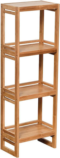 Eurocasa Boden Badezimmerregal Hölzernes mit 3 Regalböden 22x22x74cm Braun