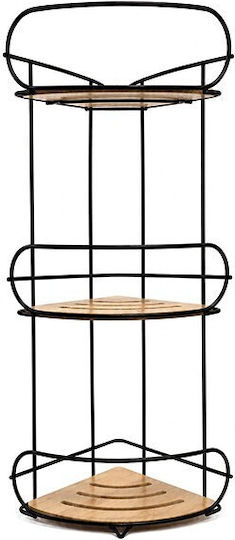 TnS Boden Badezimmerregal Metallisch 21x21x57cm Schwarze TnS Boden Badezimmerregal Metallisch 21x21x57cm Schwarze