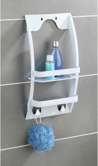 Wenko Universal Стенен Рафт за баня Пластмасен с 2 рафта 26x11.5x54.5см Бяла