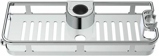 Wenko Επιτοίχια Ραφιέρα Μπάνιου Πλαστική 28.5x4x11.5cm Ασημί
